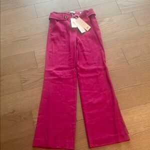 Chic Pink High-Waisted Pants